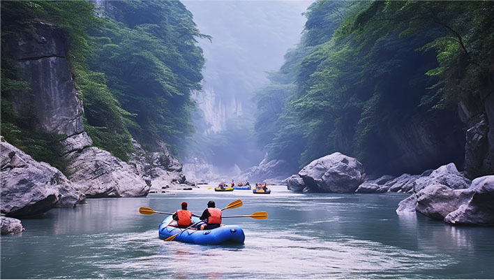 “浪尖上的過山車”古龍峽漂流